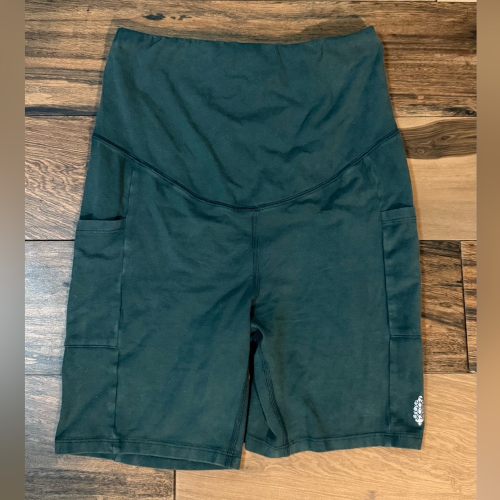 Free People Movement x Hatch Green Biker Shorts